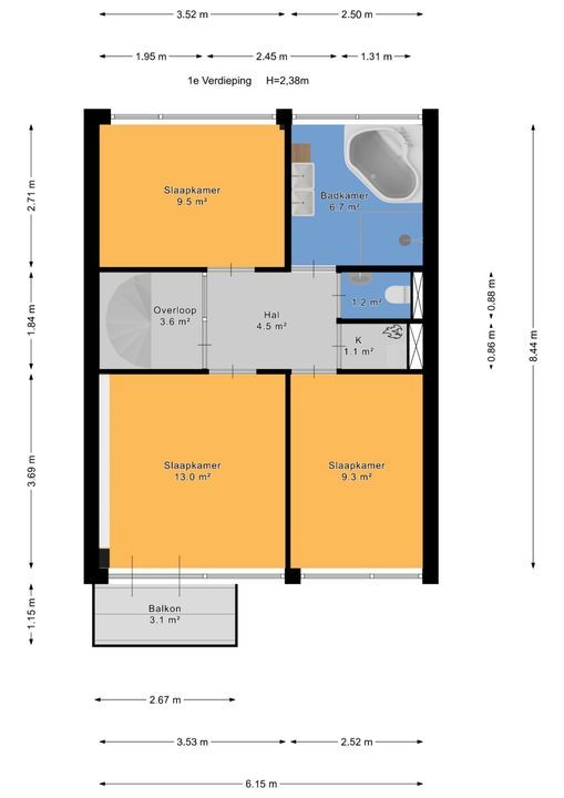 Kerklaan 27, Wateringen plattegrond-44