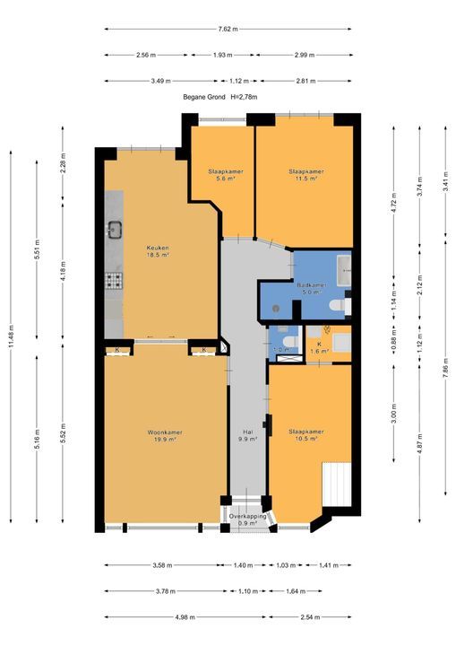 Kornoeljestraat 100, Den Haag plattegrond-39