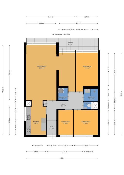 Nieuwendamlaan 346, Den Haag plattegrond-32