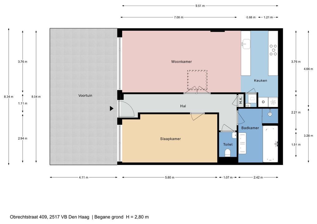 Obrechtstraat 409, Den Haag plattegrond-29