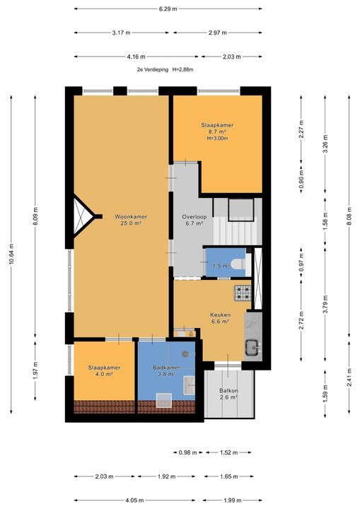 Frederik Ruyschstraat 14 A, Den Haag plattegrond-39