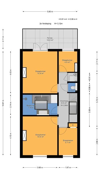 Daguerrestraat 110, Den Haag plattegrond-69