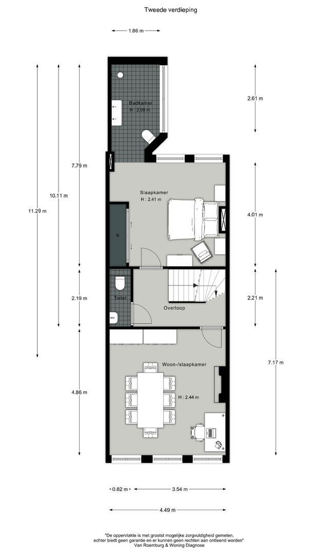 Keizersgracht 552 1V, Amsterdam plattegrond-2