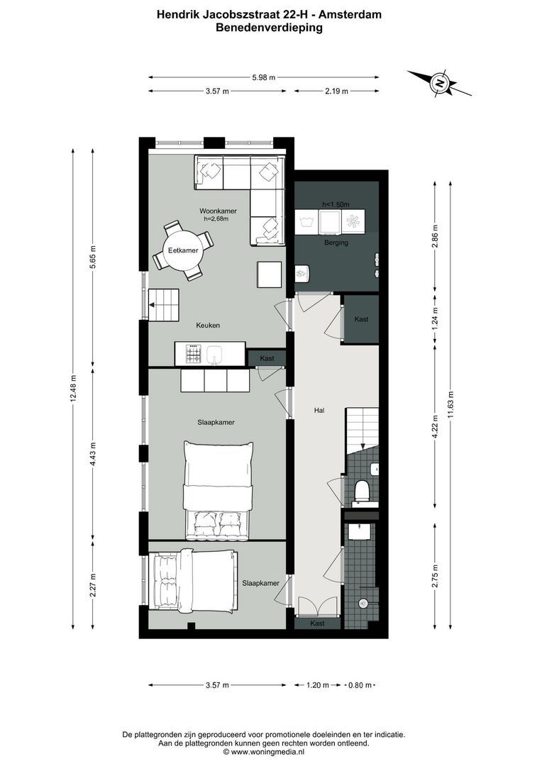 Hendrik Jacobszstraat 22 H, Amsterdam plattegrond-0