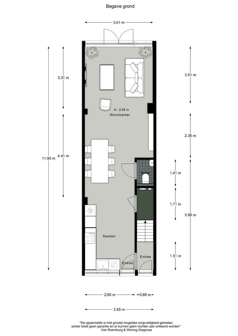Tweede Boomdwarsstraat 10, Amsterdam plattegrond-0