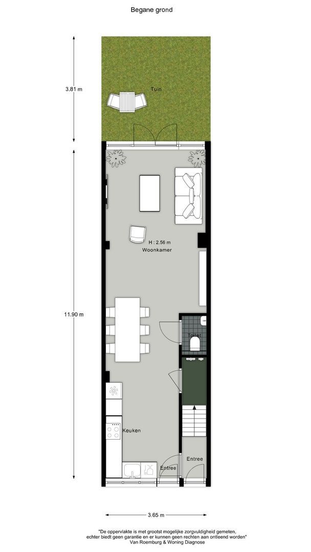 Tweede Boomdwarsstraat 10, Amsterdam plattegrond-1