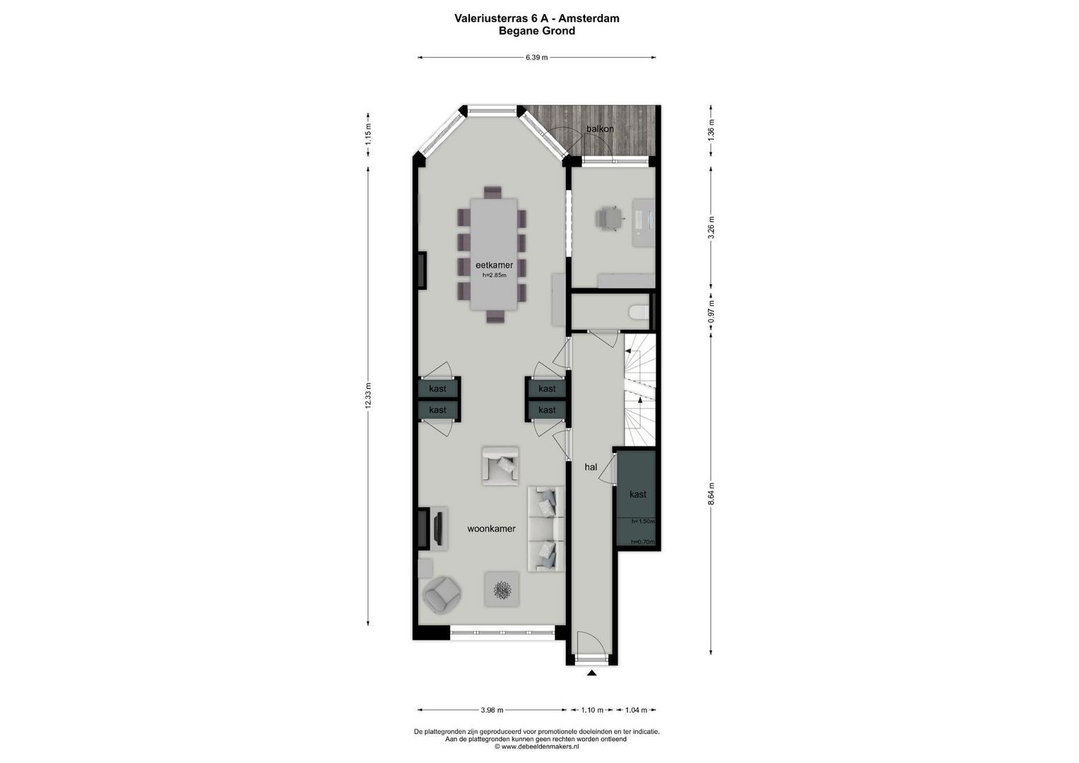 Valeriusterras 6 A, Amsterdam plattegrond-1
