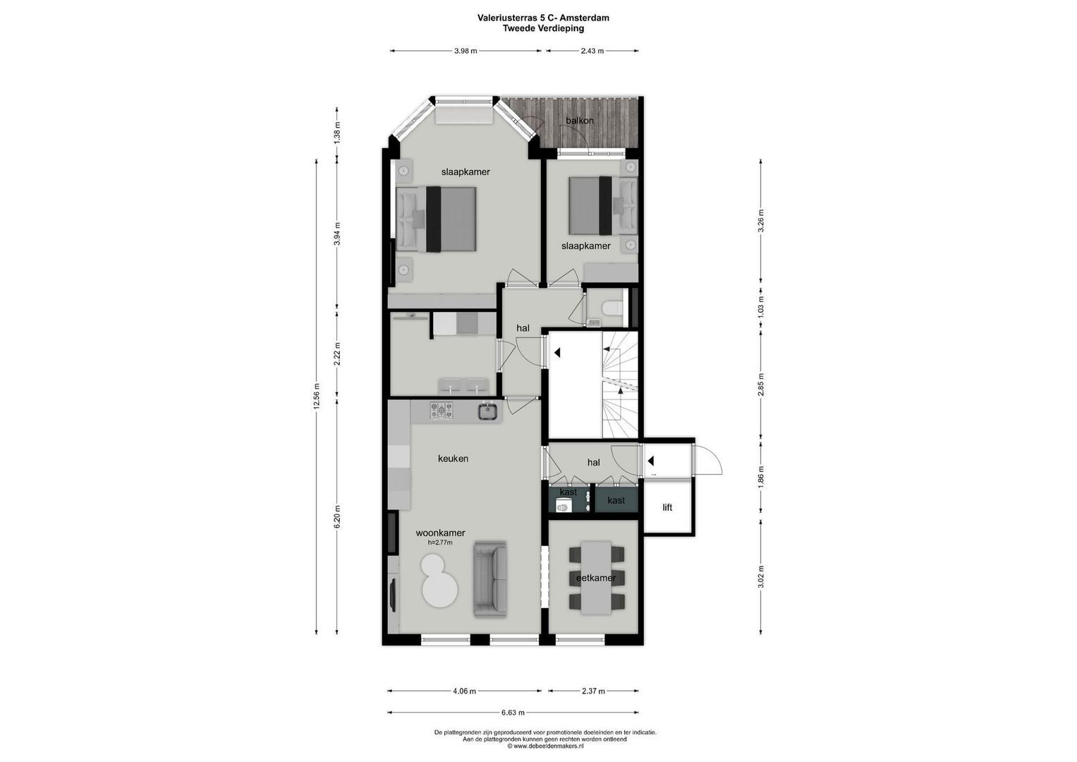 Valeriusterras 5 C, Amsterdam plattegrond-0