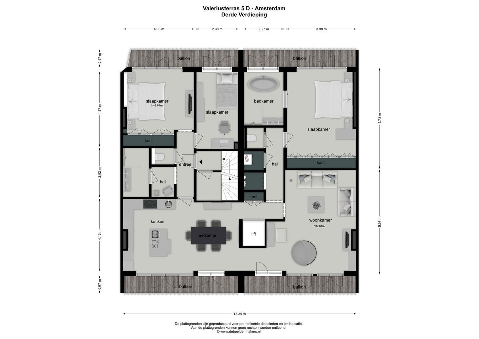 Valeriusterras 5 D, Amsterdam plattegrond-0