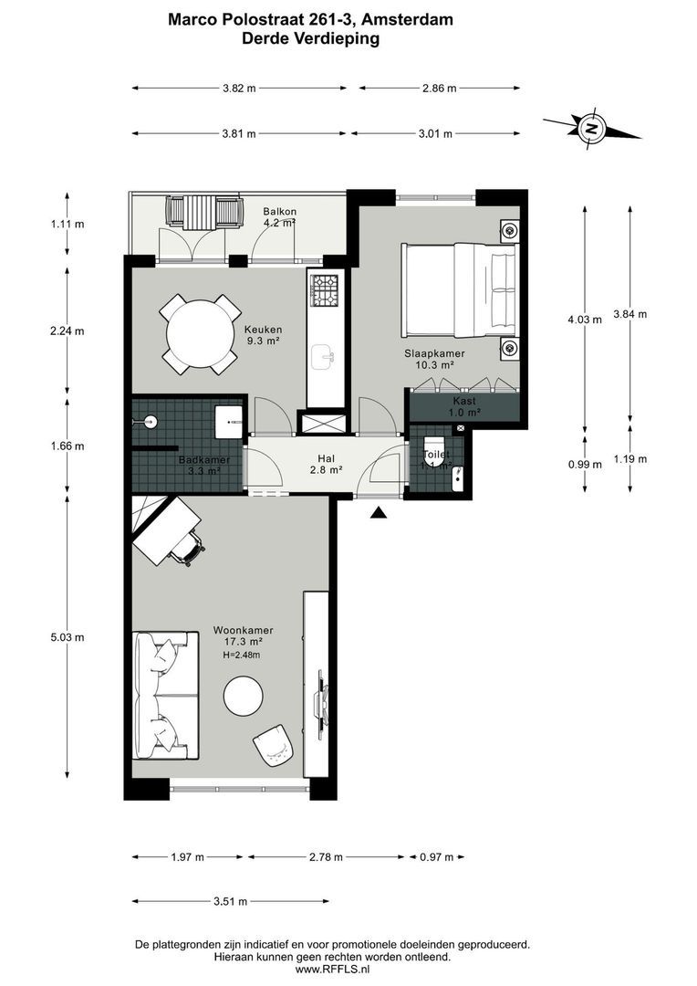 Marco Polostraat 261 3, Amsterdam plattegrond-0