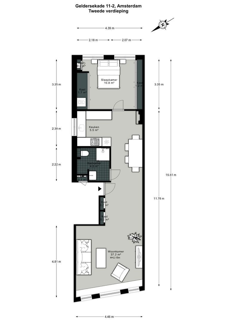 Geldersekade 11 2, Amsterdam plattegrond-0