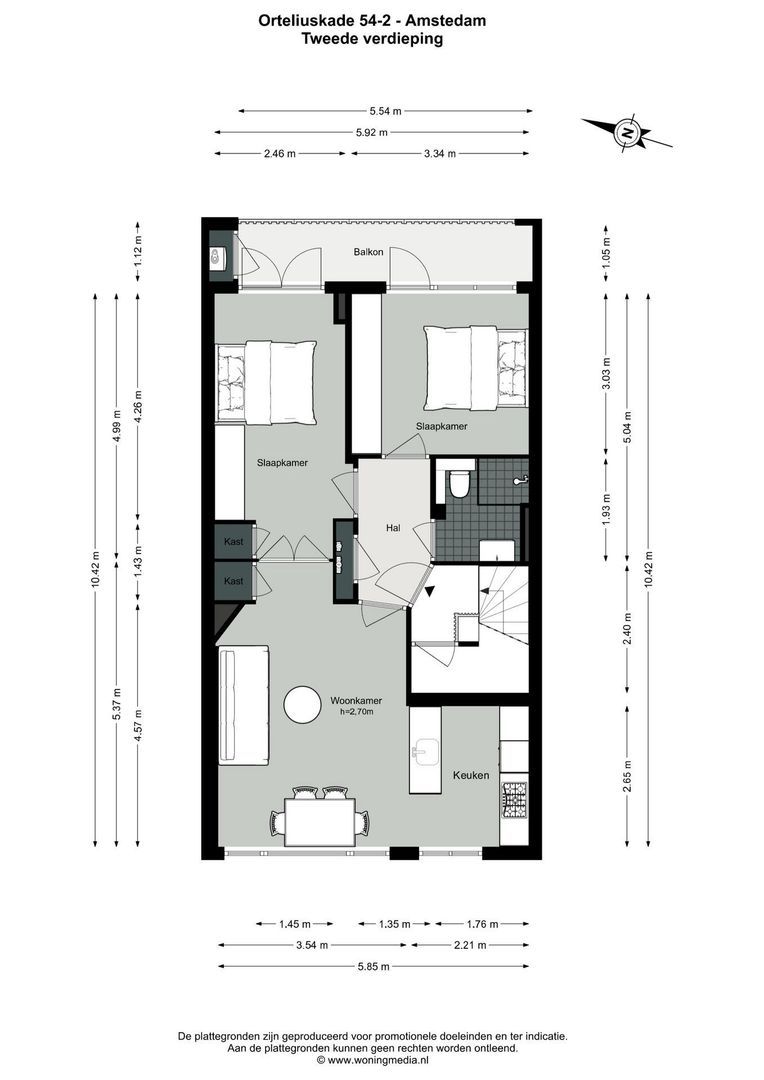 Orteliuskade 54 2, Amsterdam plattegrond-0