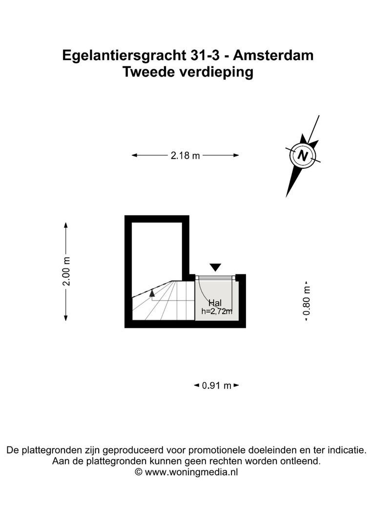 Egelantiersgracht 31 3, Amsterdam plattegrond-0