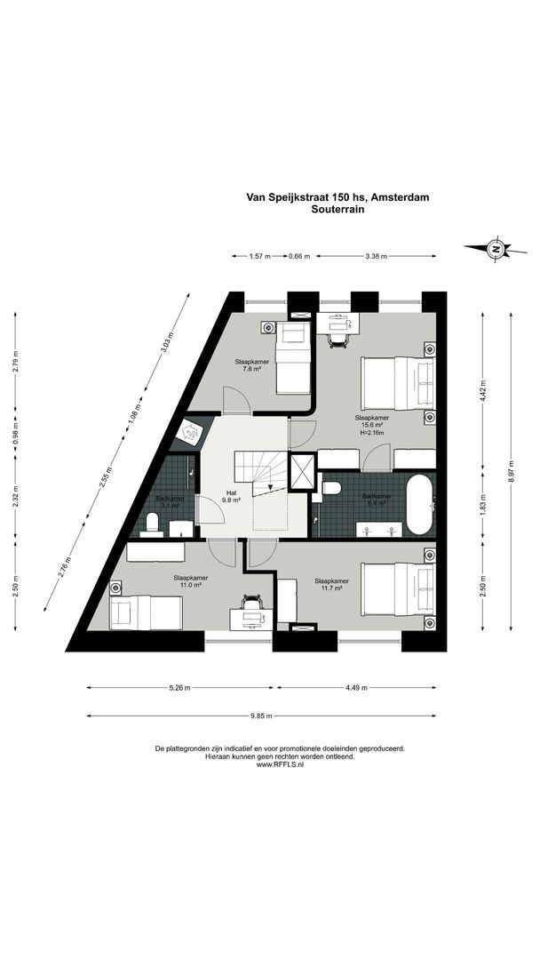 Van Speijkstraat 150 H, Amsterdam plattegrond-2