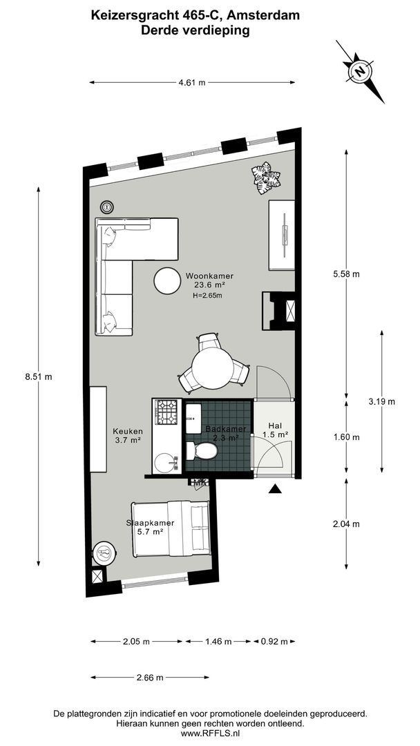 Keizersgracht 465 C, Amsterdam plattegrond-0