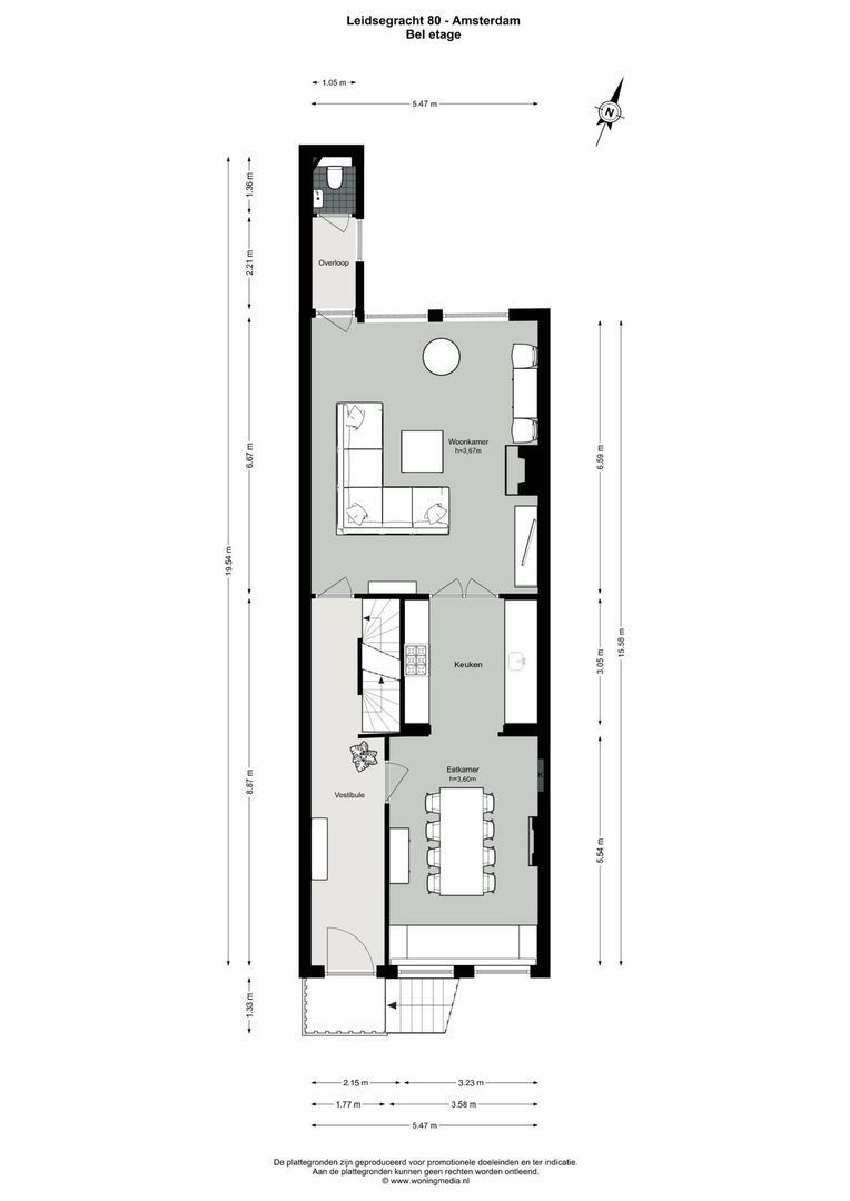 Leidsegracht 80, Amsterdam plattegrond-2