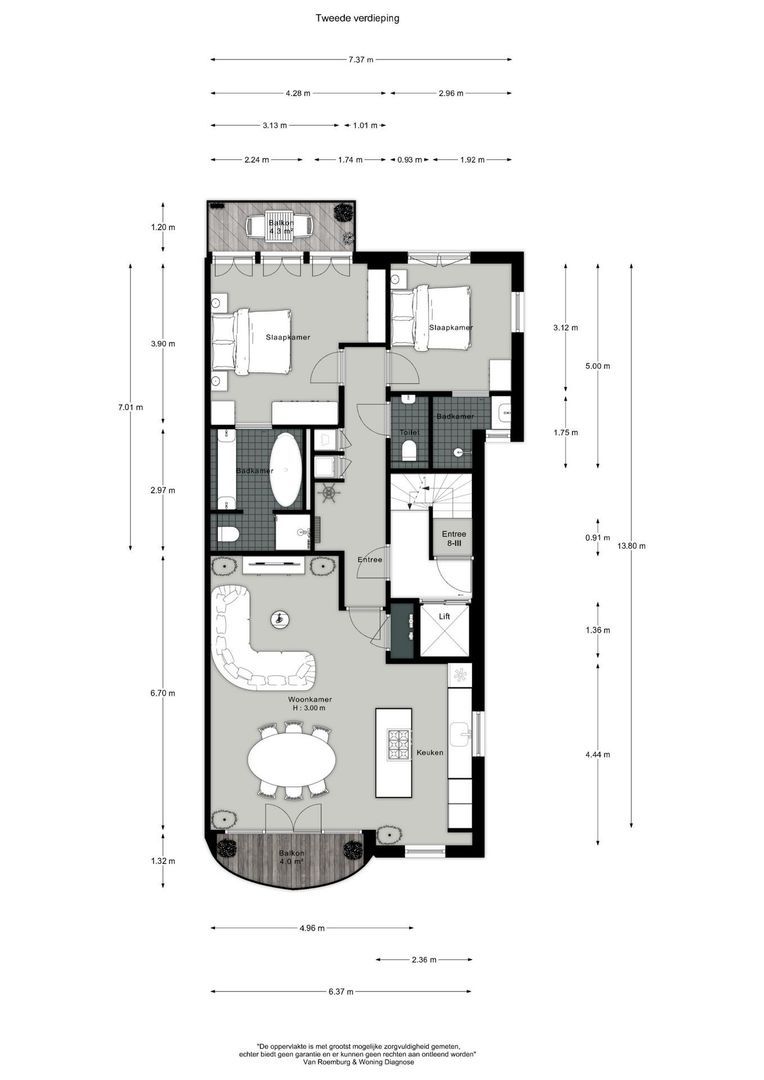Waldeck Pyrmontlaan 8 2, Amsterdam plattegrond-0