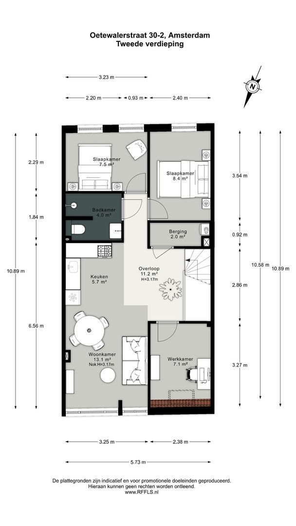 Oetewalerstraat 30 2, Amsterdam plattegrond-0