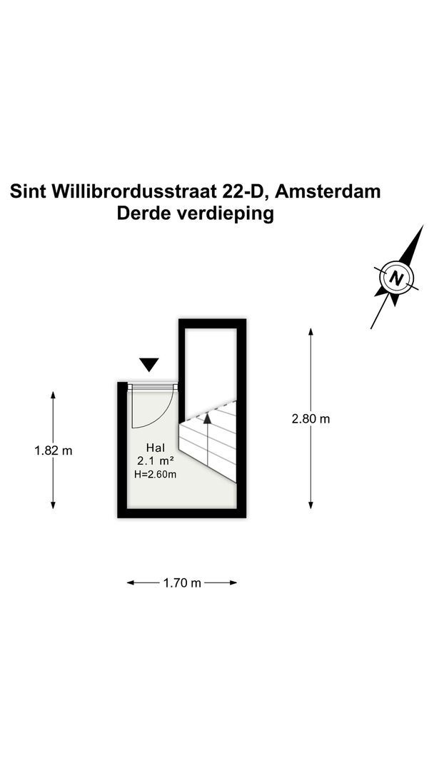 Sint Willibrordusstraat 22 D, Amsterdam plattegrond-0