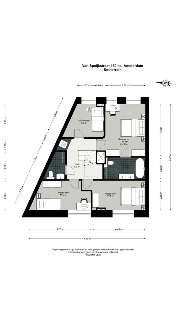 Van Speijkstraat 150 H, Amsterdam plattegrond-2