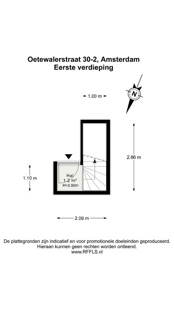 Oetewalerstraat 30 2, Amsterdam plattegrond-1