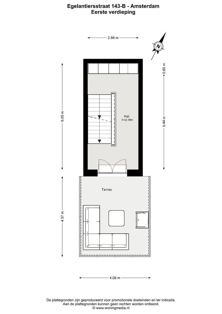 Egelantiersstraat 143 B, Amsterdam plattegrond-1