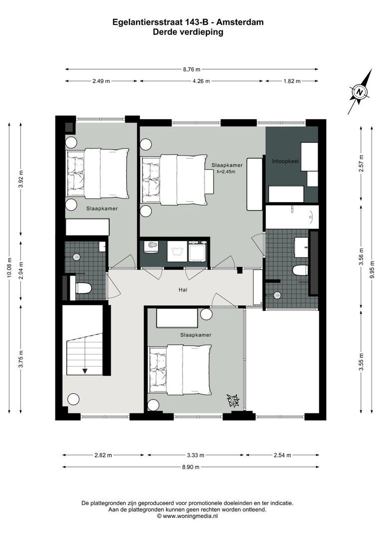 Egelantiersstraat 143 B, Amsterdam plattegrond-3
