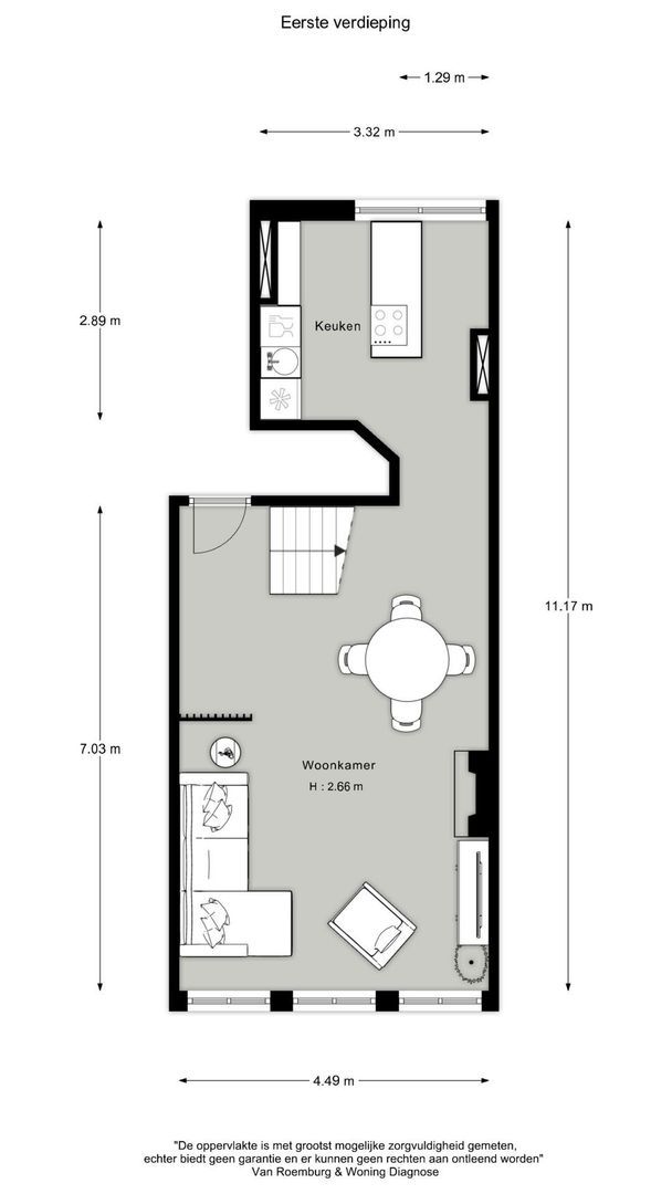 Keizersgracht 552 1V, Amsterdam plattegrond-1