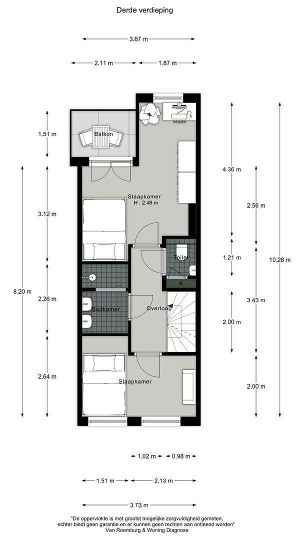 Tweede Boomdwarsstraat 10, Amsterdam plattegrond-2