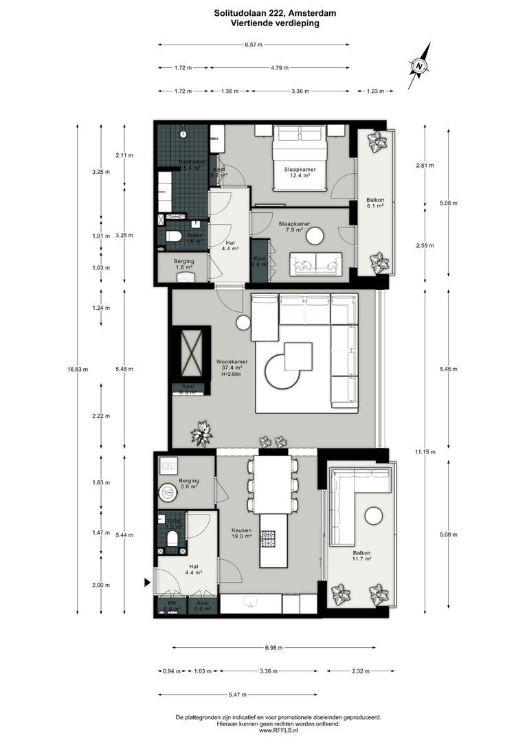 Solitudolaan 222, Amsterdam plattegrond-0