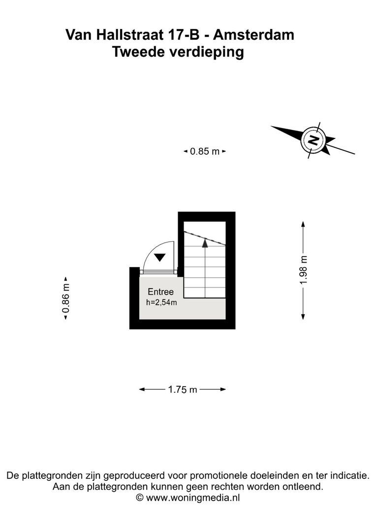Van Hallstraat 17 B, Amsterdam plattegrond-0