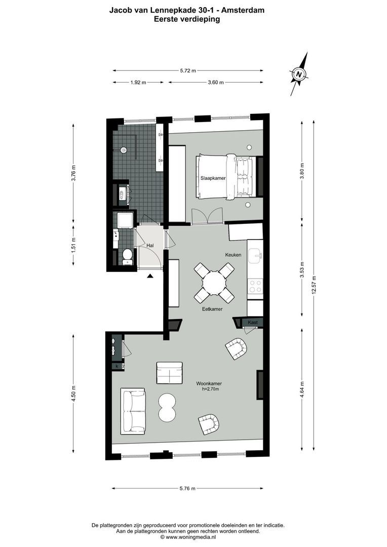 Jacob van Lennepkade 30 1, Amsterdam plattegrond-0