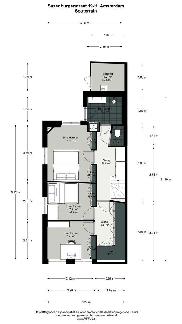 Saxenburgerstraat 19 H, Amsterdam plattegrond-1