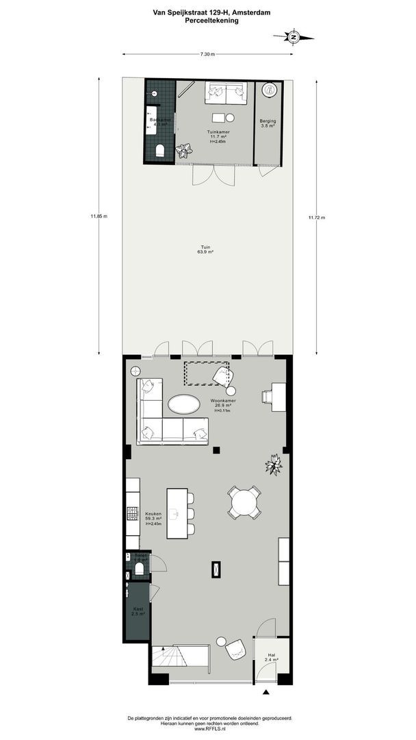 Van Speijkstraat 129 H, Amsterdam plattegrond-1