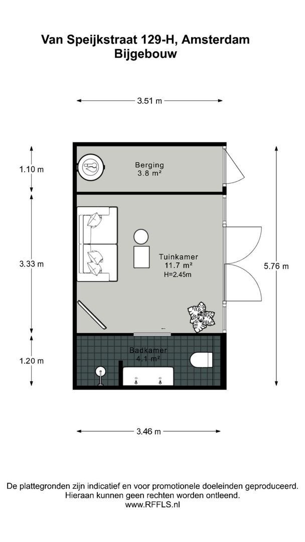 Van Speijkstraat 129 H, Amsterdam plattegrond-3