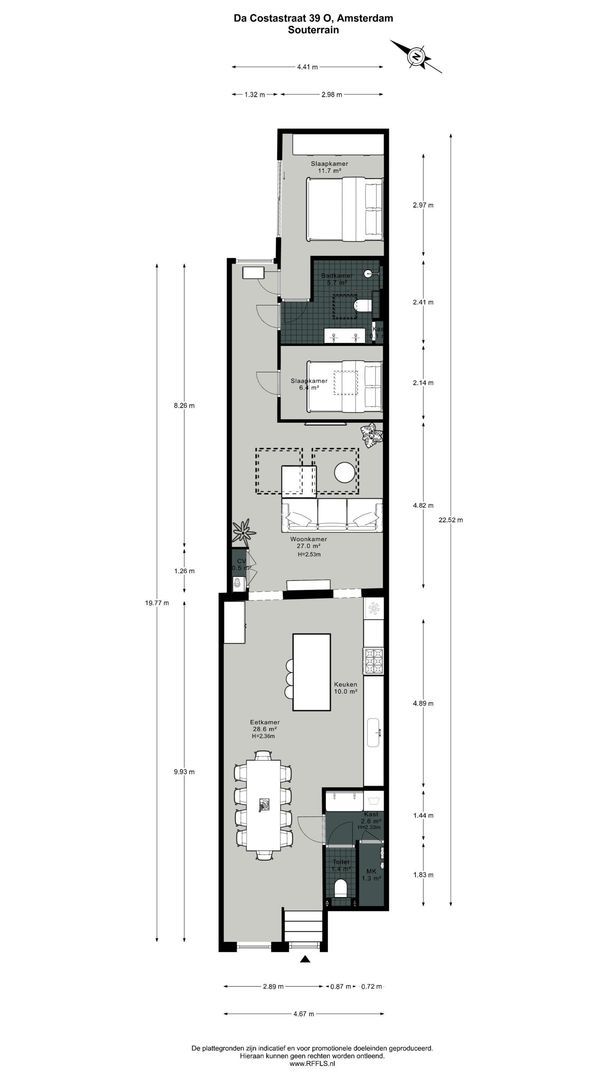 Da Costastraat 39 O, Amsterdam plattegrond-0