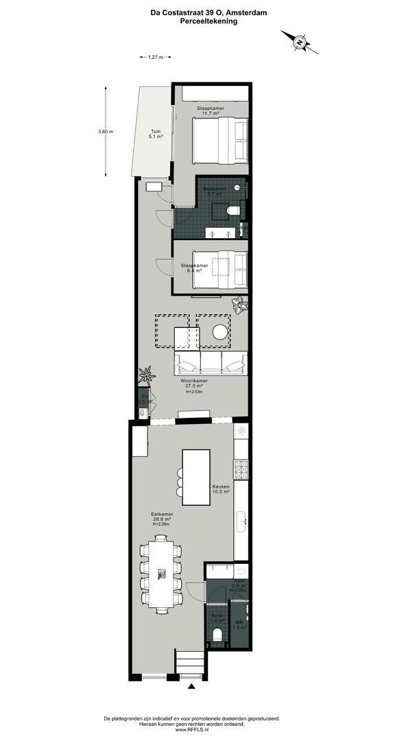 Da Costastraat 39 O, Amsterdam plattegrond-1