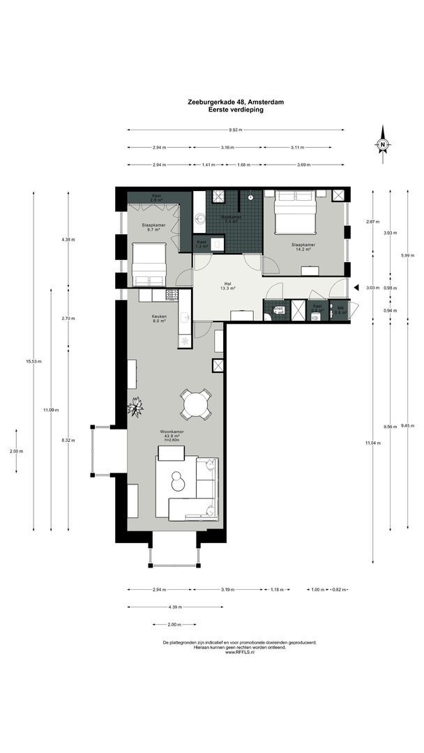 Zeeburgerkade 48, Amsterdam plattegrond-0