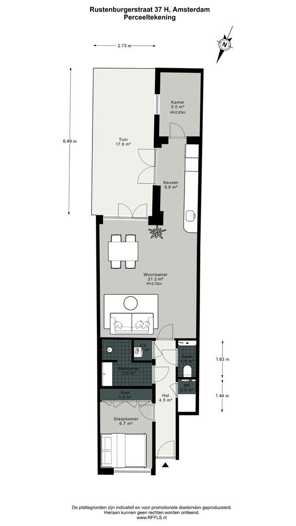 Rustenburgerstraat 37 A, Amsterdam plattegrond-1