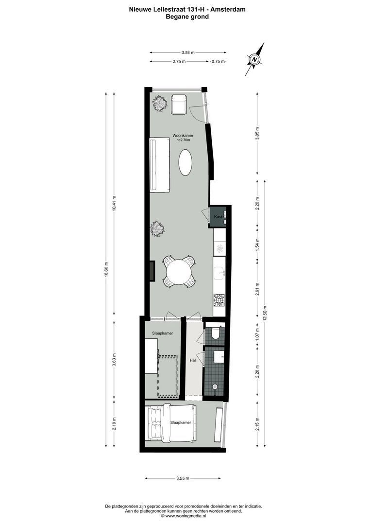 Nieuwe Leliestraat 131 H, Amsterdam plattegrond-0