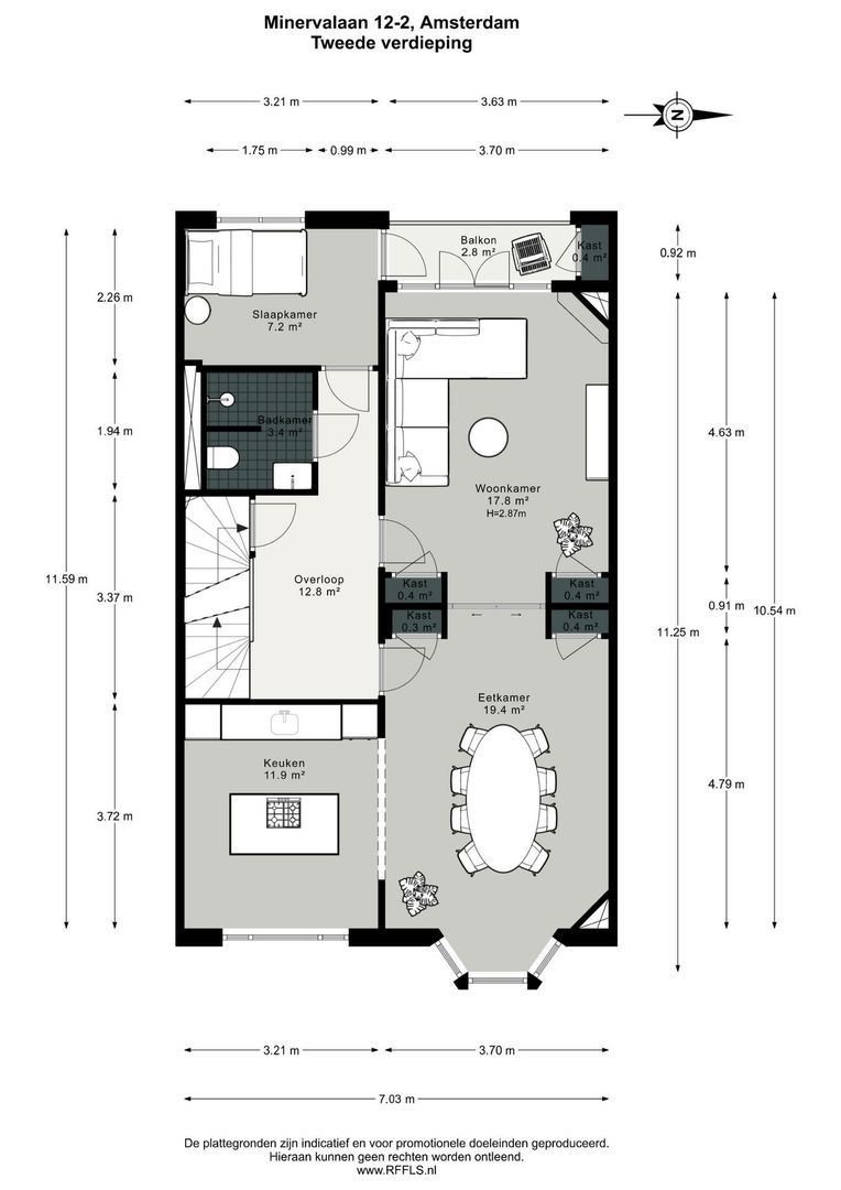 Minervalaan 12 2, Amsterdam plattegrond-1