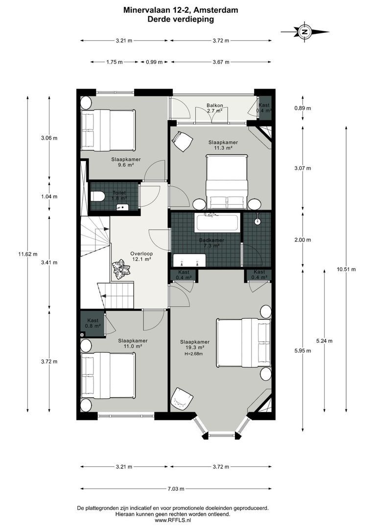 Minervalaan 12 2, Amsterdam plattegrond-2