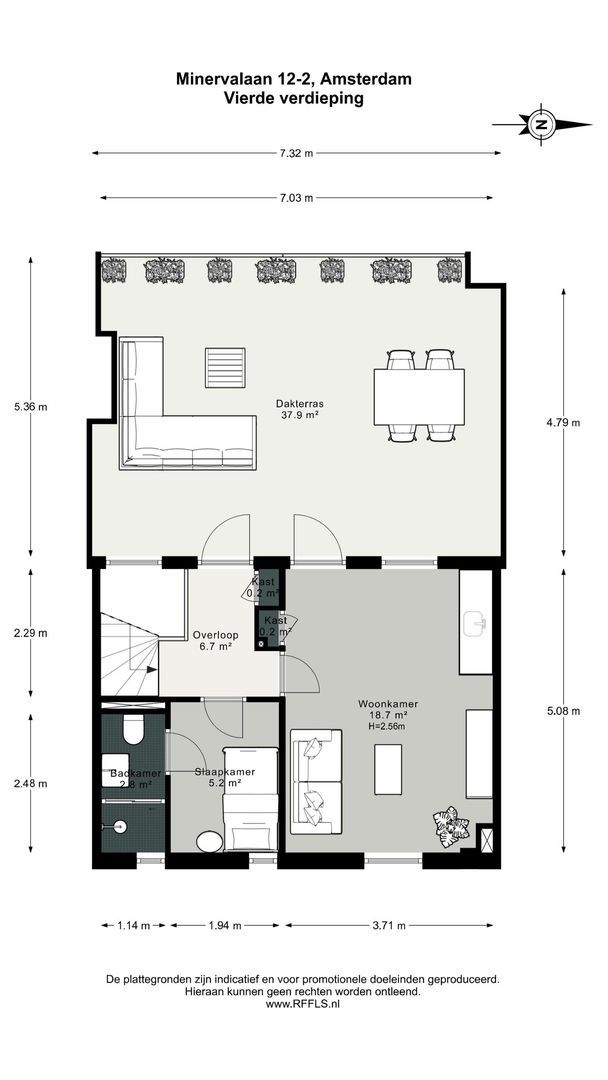 Minervalaan 12 2, Amsterdam plattegrond-3