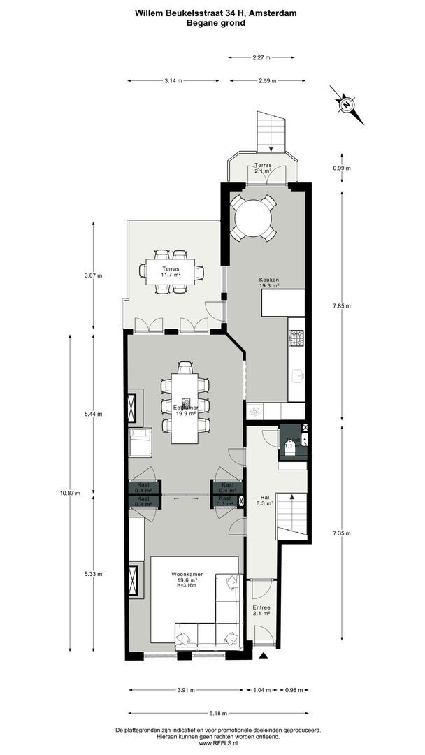 Willem Beukelsstraat 34 H, Amsterdam plattegrond-0