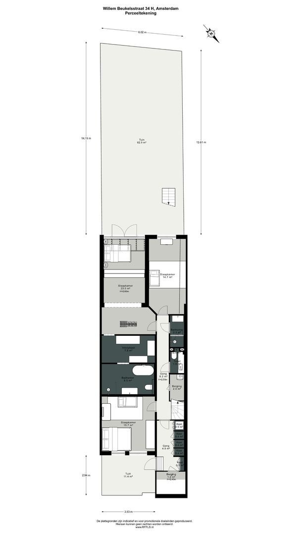 Willem Beukelsstraat 34 H, Amsterdam plattegrond-1