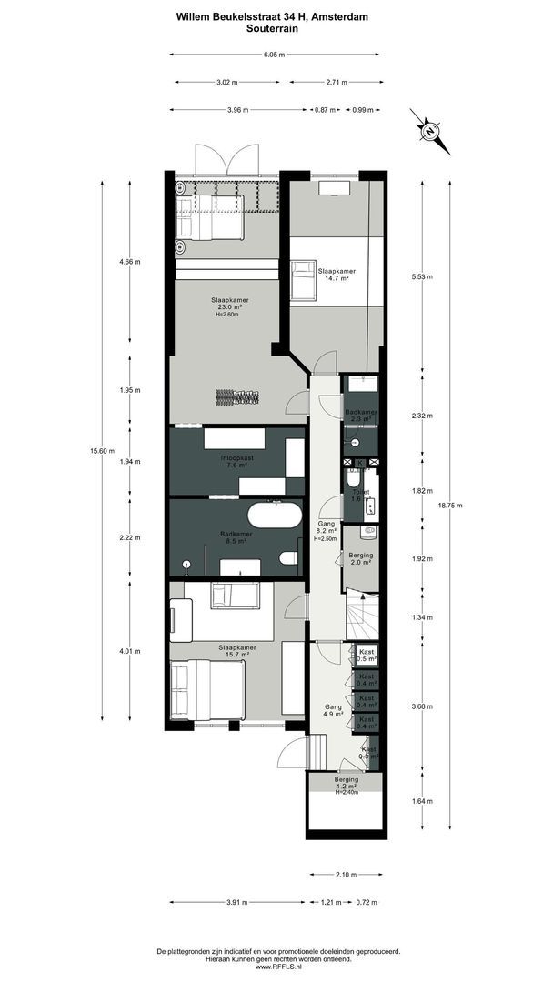 Willem Beukelsstraat 34 H, Amsterdam plattegrond-2