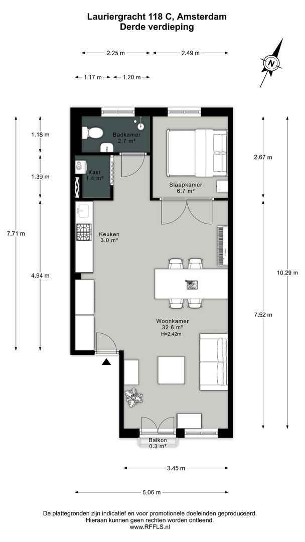 Lauriergracht 118 C, Amsterdam plattegrond-0