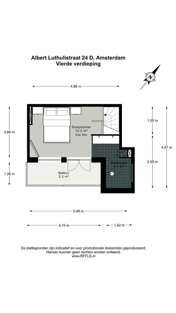 Albert Luthulistraat 24 D, Amsterdam plattegrond-1