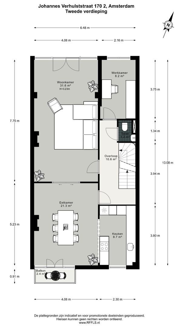 Johannes Verhulststraat 170 2, Amsterdam plattegrond-1