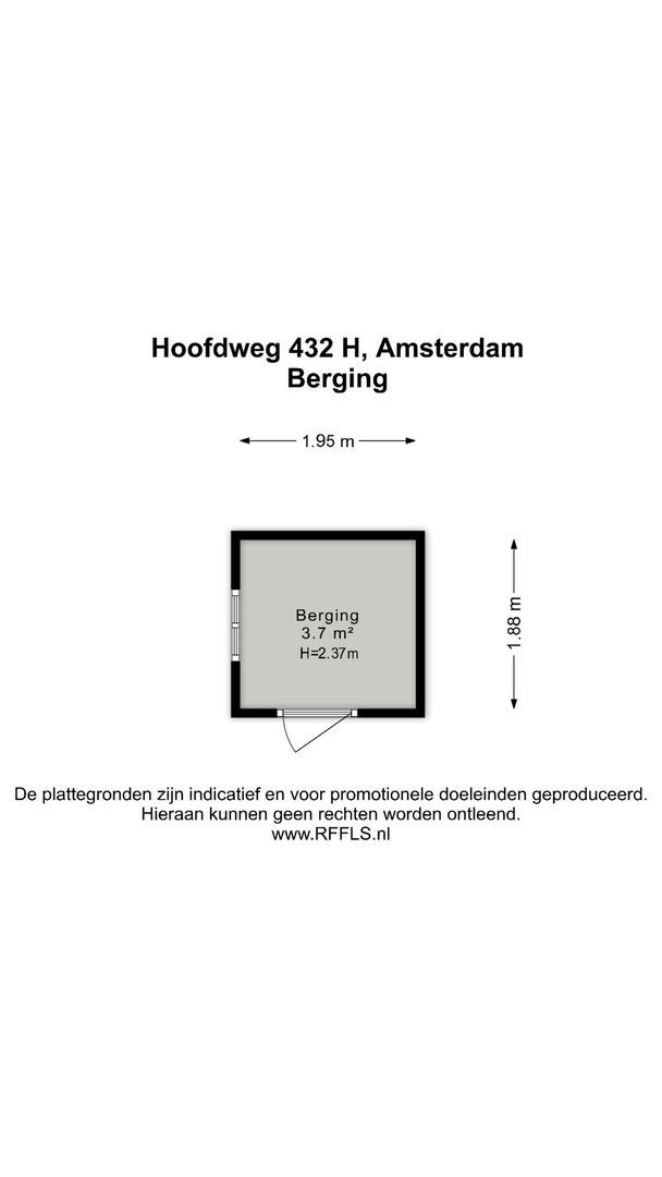 Hoofdweg 432 H, Amsterdam plattegrond-0